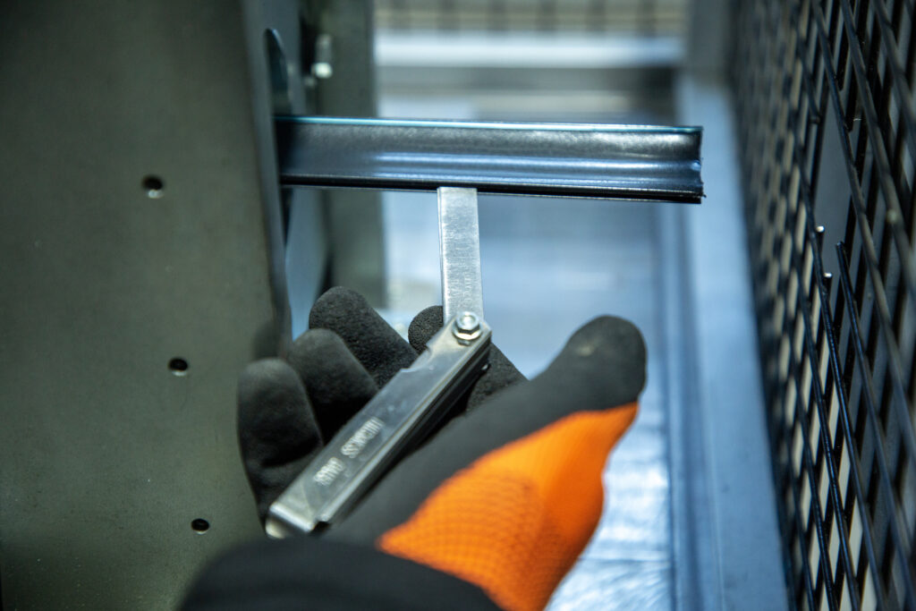 Precision measurement of an aluminium shutter component